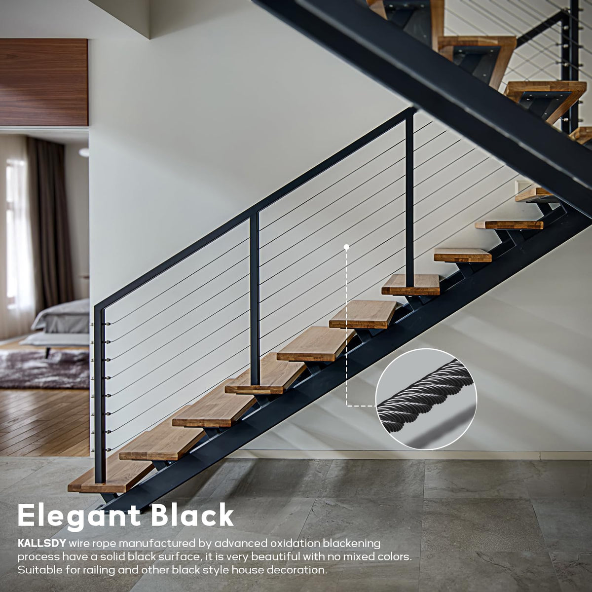 Black Stainless Steel Cable N5132