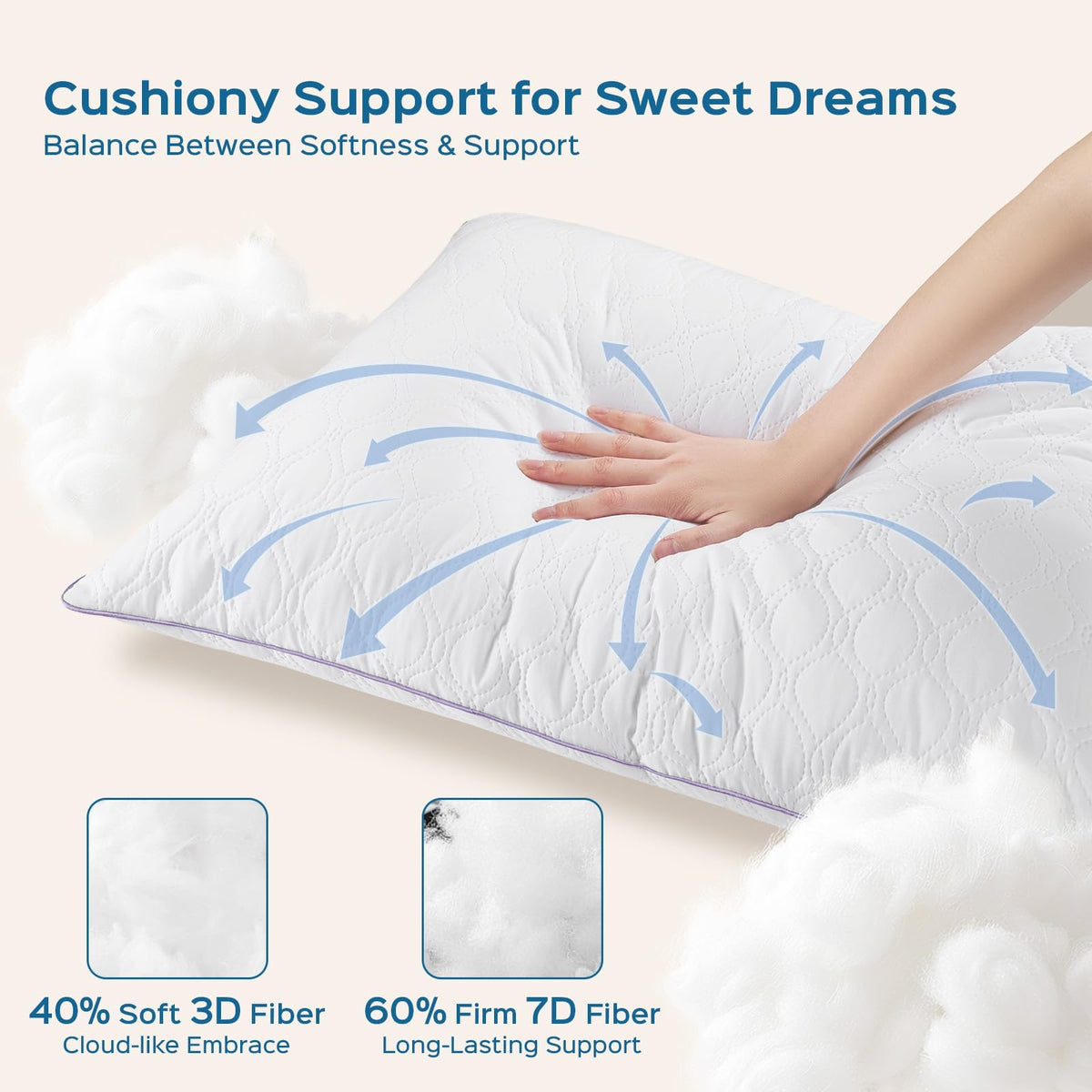 King Size Down Alternative Pillows Set of 2 I63700