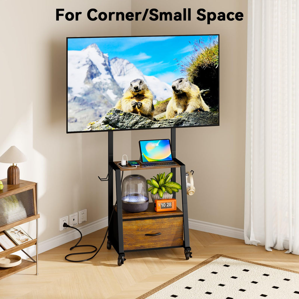 Rolling TV Stand on Wheels for 32-55 Inch TVs E228