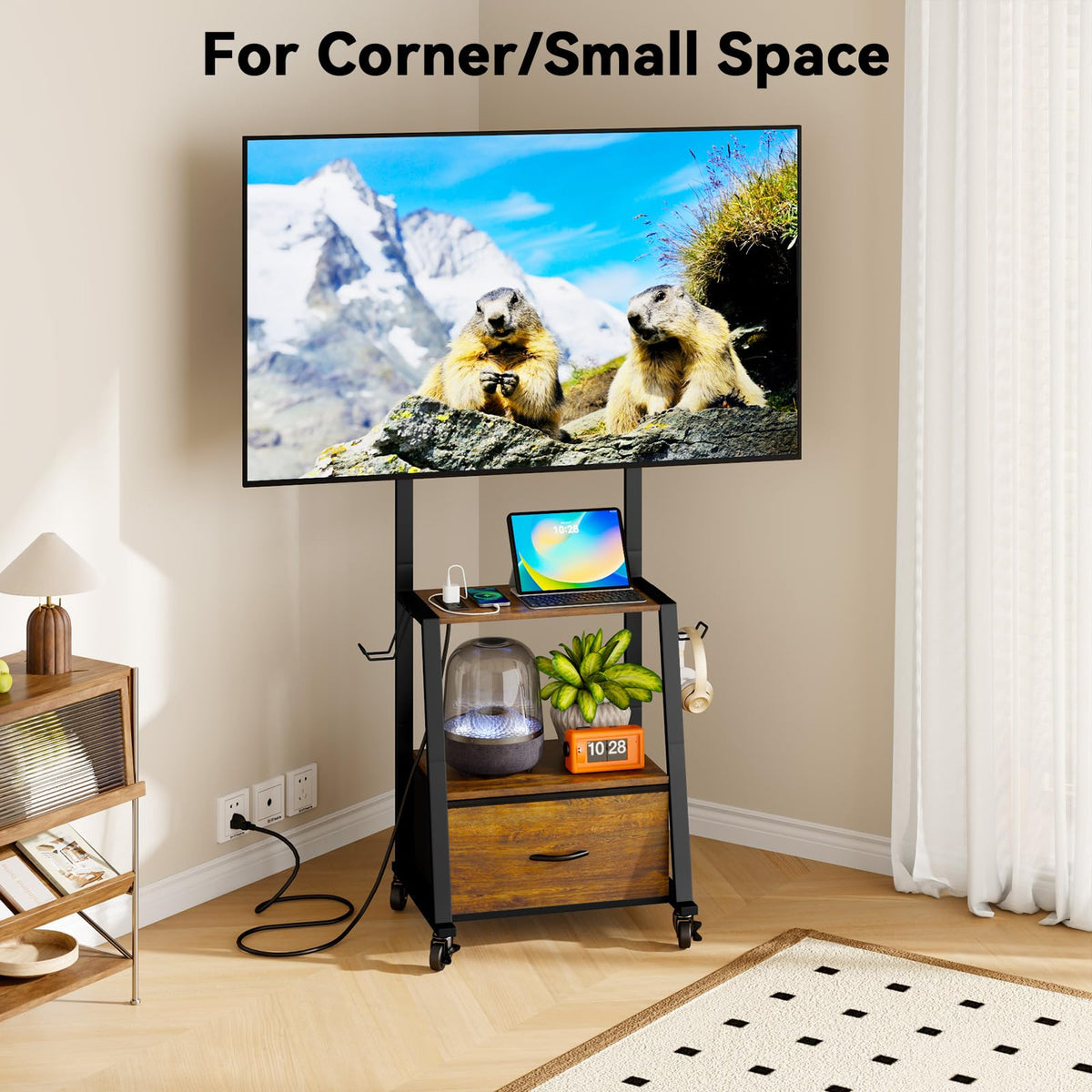 Rolling TV Stand on Wheels for 32-55 Inch TVs E228
