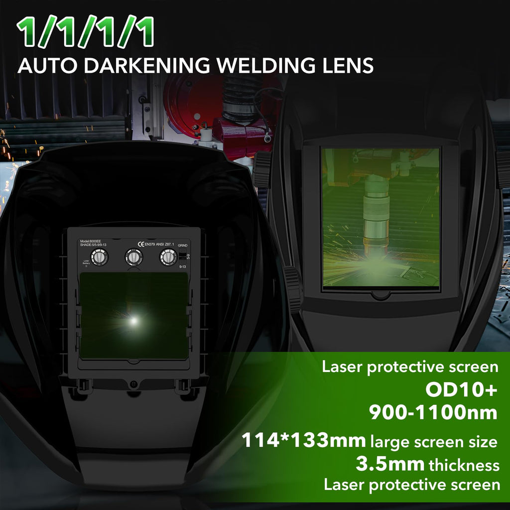 Auto Darkening Welding Helmet OD10+ Large Viewing Protective Mask Y6033