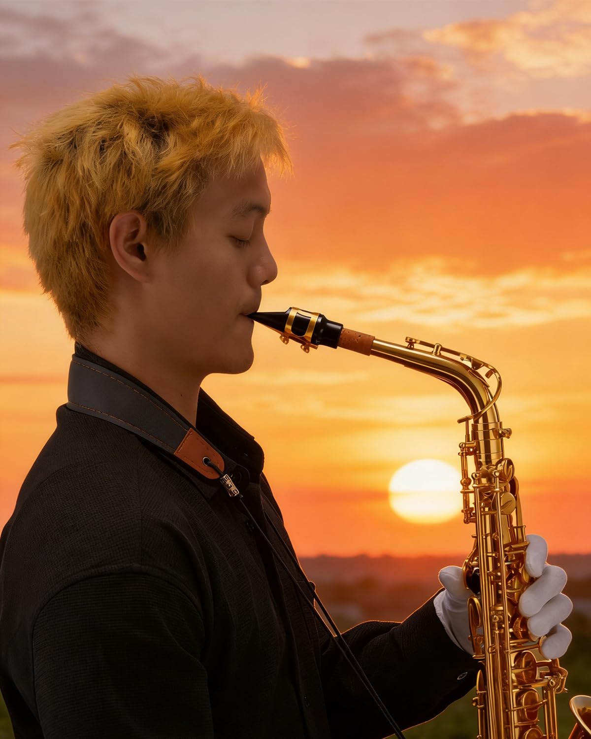 Alto Saxophone Brass Student Beginner Kit with Hard Case U50638