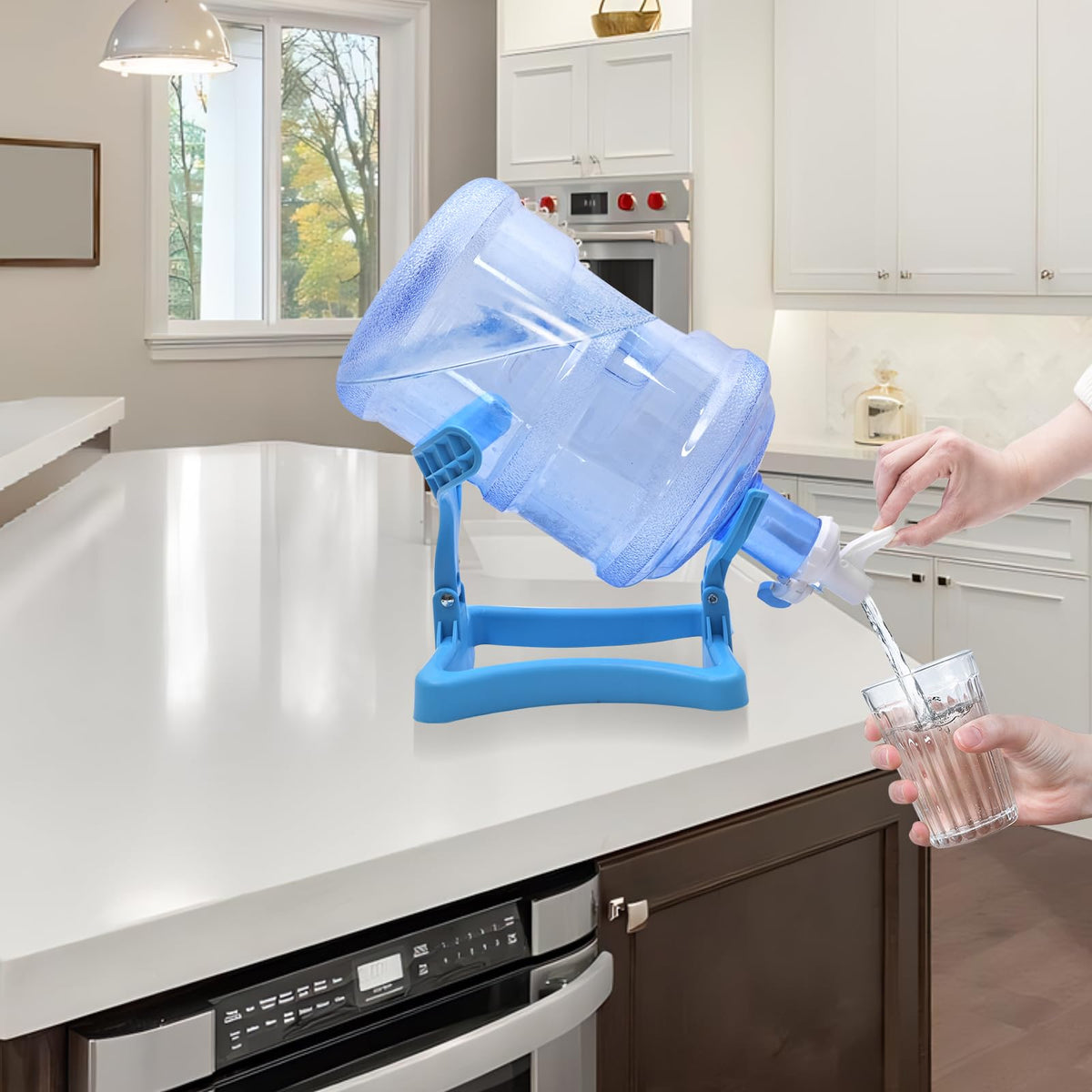5 Gallon Collapsible Water Jug Holder and 2 Dispenser Valves G199919
