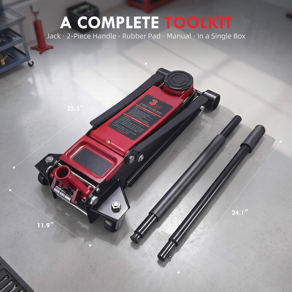 3 Ton Low Profile Hydraulic Floor Jack E98356