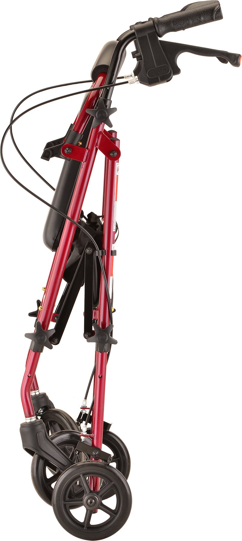 Red Steel Rollator Walker F714