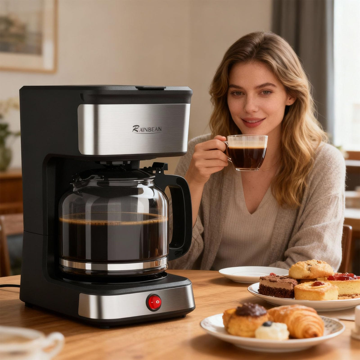 12-Cup Drip Coffee Maker with Glass Carafe Z754