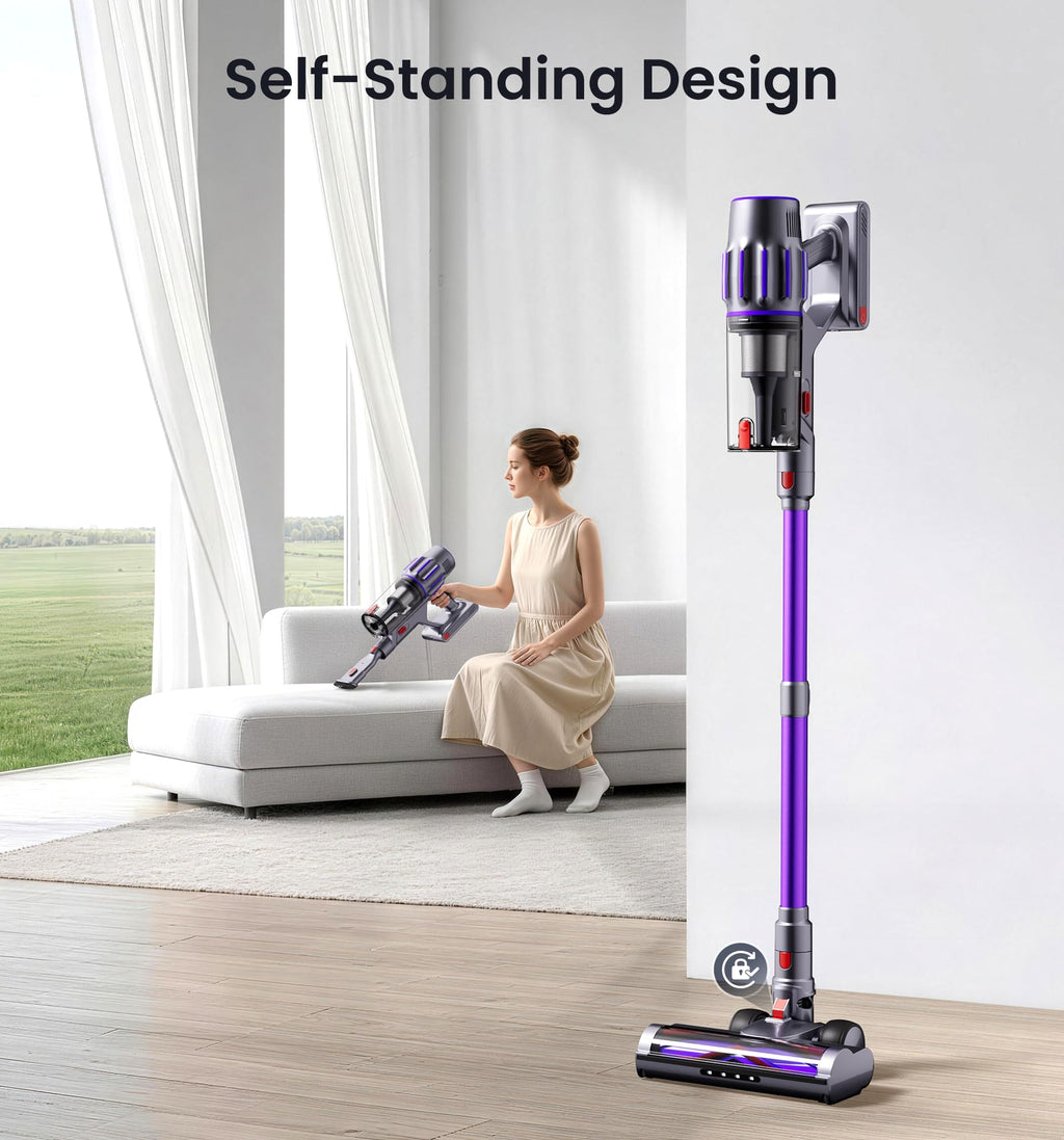 650W 55KPA Cordless Stick Vacuum with Smart Display O4689