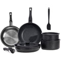 12-Piece Nonstick Cookware Set with Detachable Handle, Black Z1868