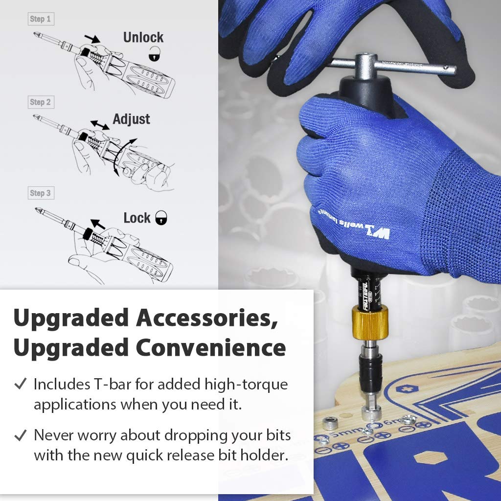 Precision Certified Torque Screwdriver 1-6 Nm with 1/4 Inch Hex Bit Holder F41239