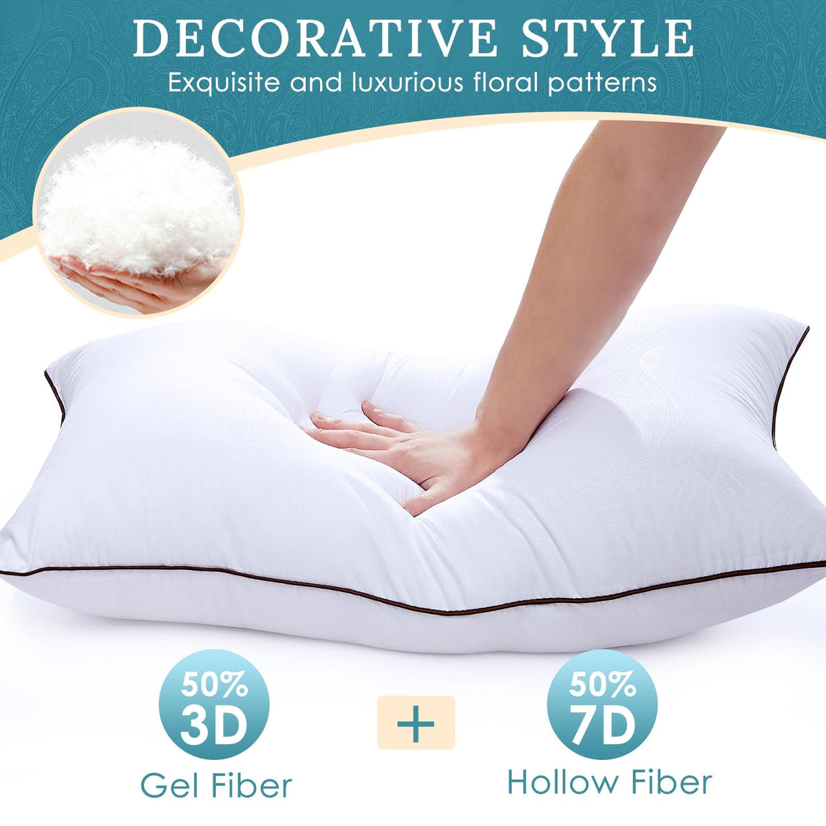 King Size Set of 2 Down Alternative Pillows M417