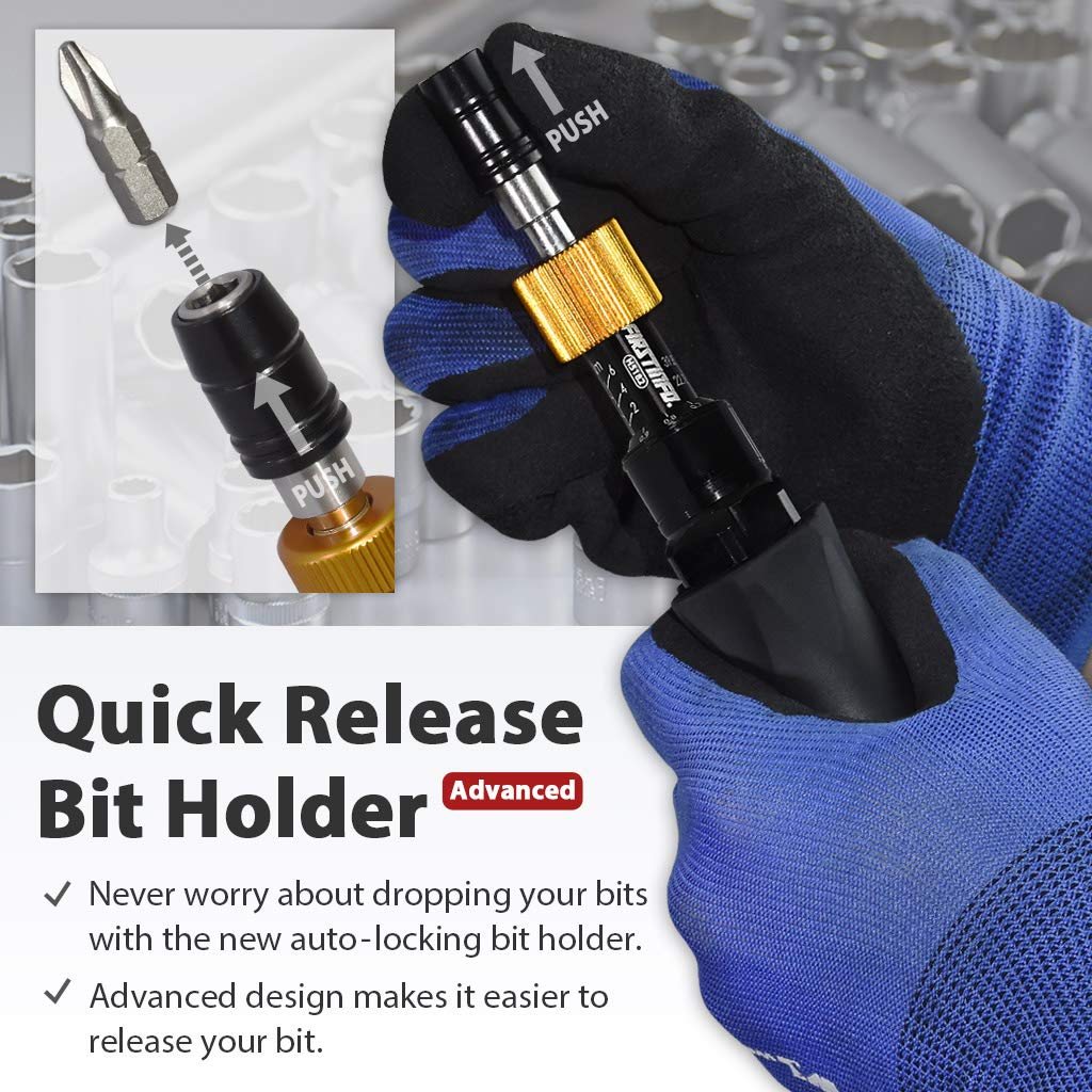 Precision Certified Torque Screwdriver 1-6 Nm with 1/4 Inch Hex Bit Holder F41239