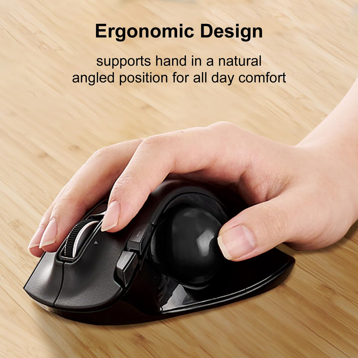 2.4GHz USB Wireless Ergonomic Trackball Mouse O97159