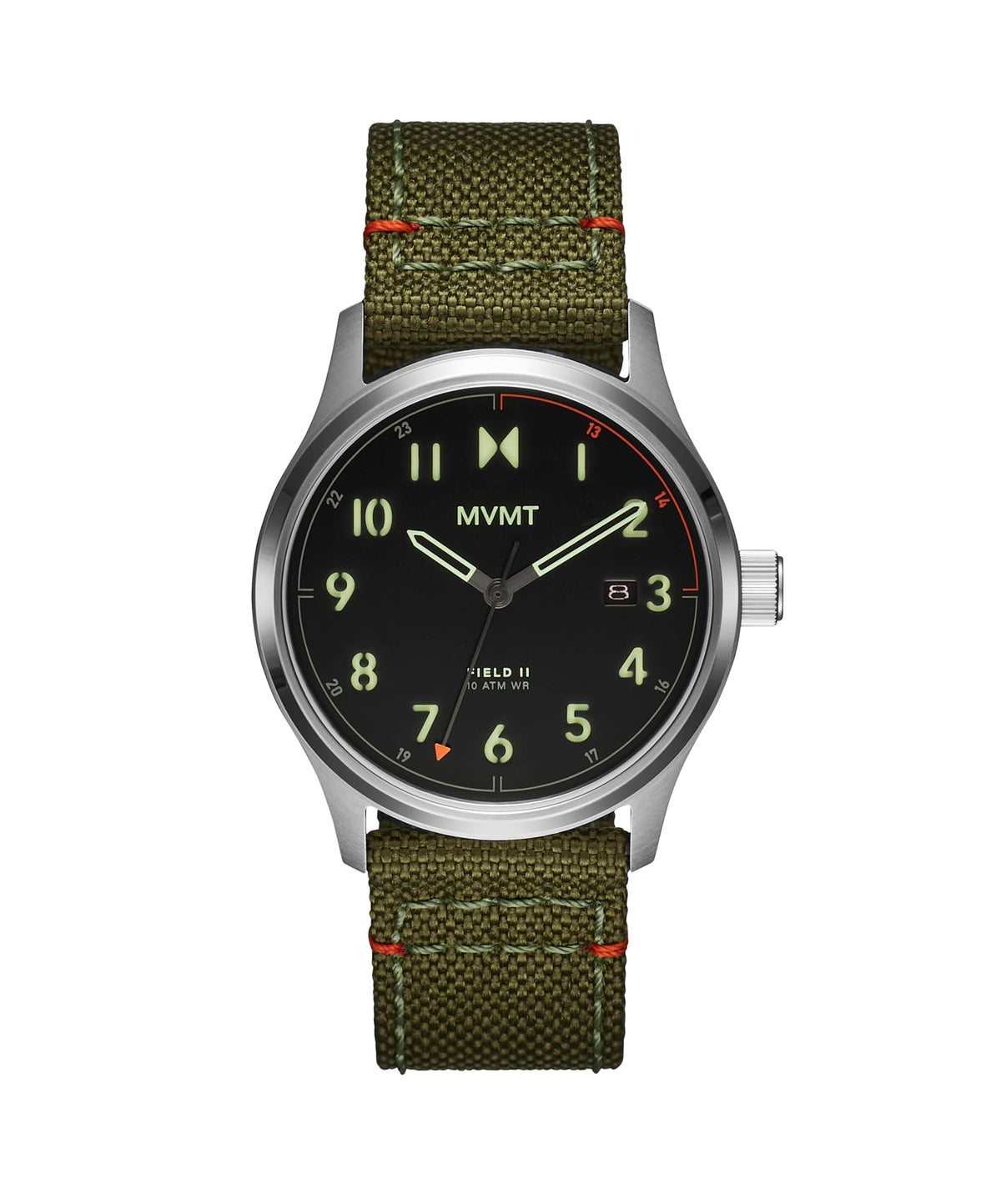 Men's 3 Hand Stainless Steel Nylon Strap Watch 41mm D944
