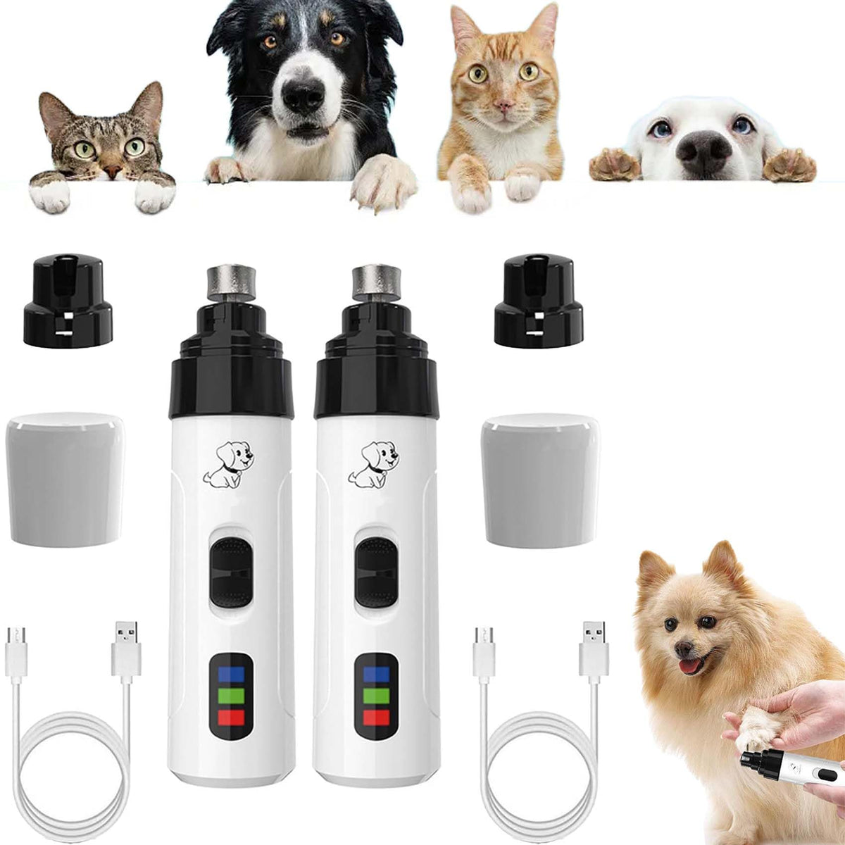 Electric Dog Nail Trimmers 2PCS Y548156