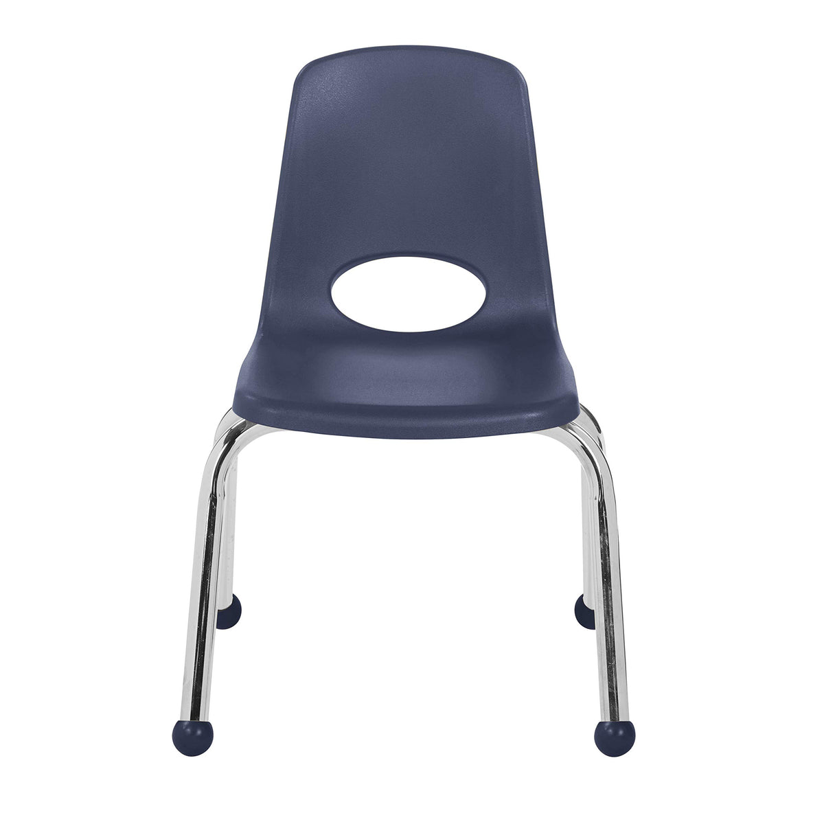 12" School Stack Chair with Ball Glides, Navy, 6-Pack W460