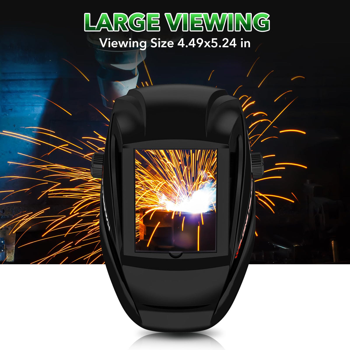 Auto Darkening Welding Helmet OD10+ Large Viewing Protective Mask Y6033