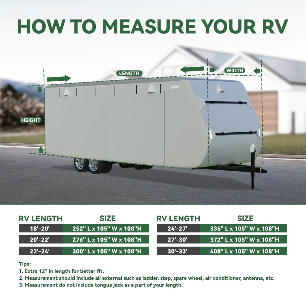 Grey 27'-30' RV Travel Trailer Cover K346