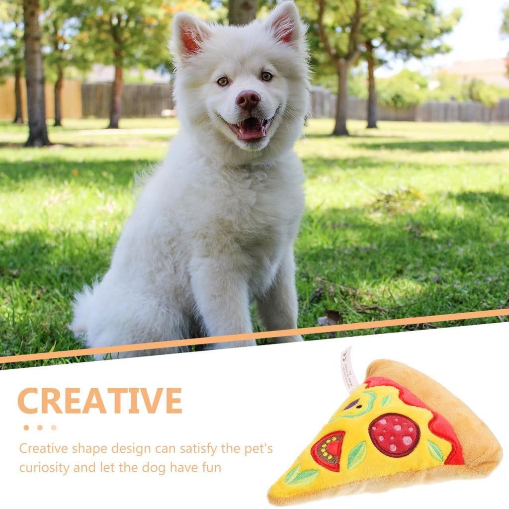 Squeaky Pizza Plush Dog Chew Toy 1 Pack I572599