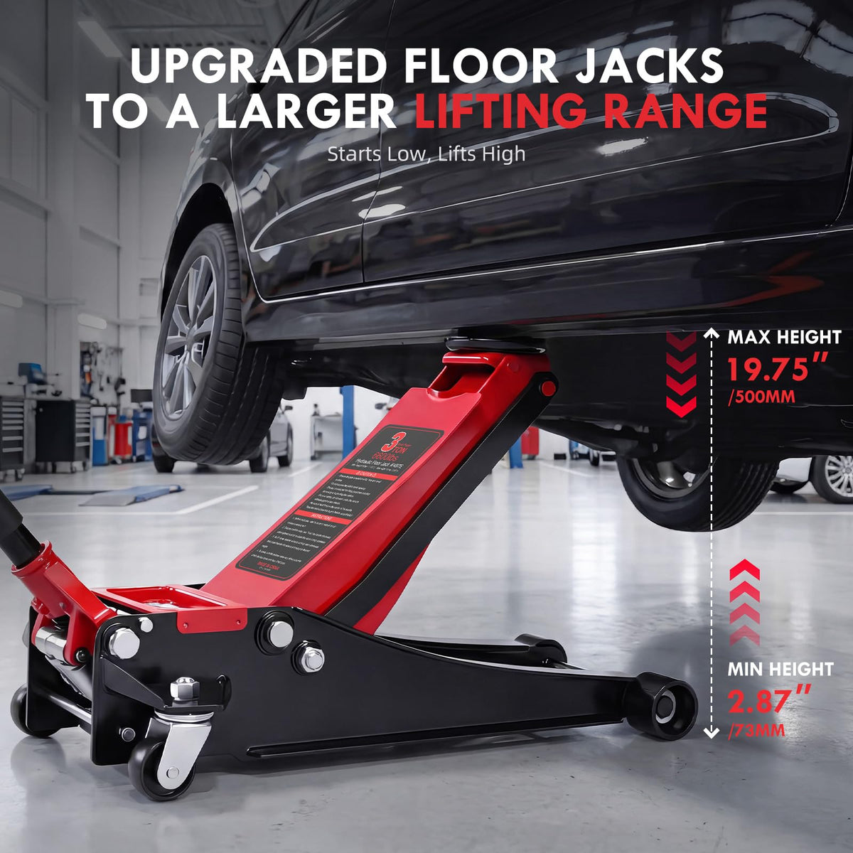 3 Ton Low Profile Hydraulic Floor Jack E98356