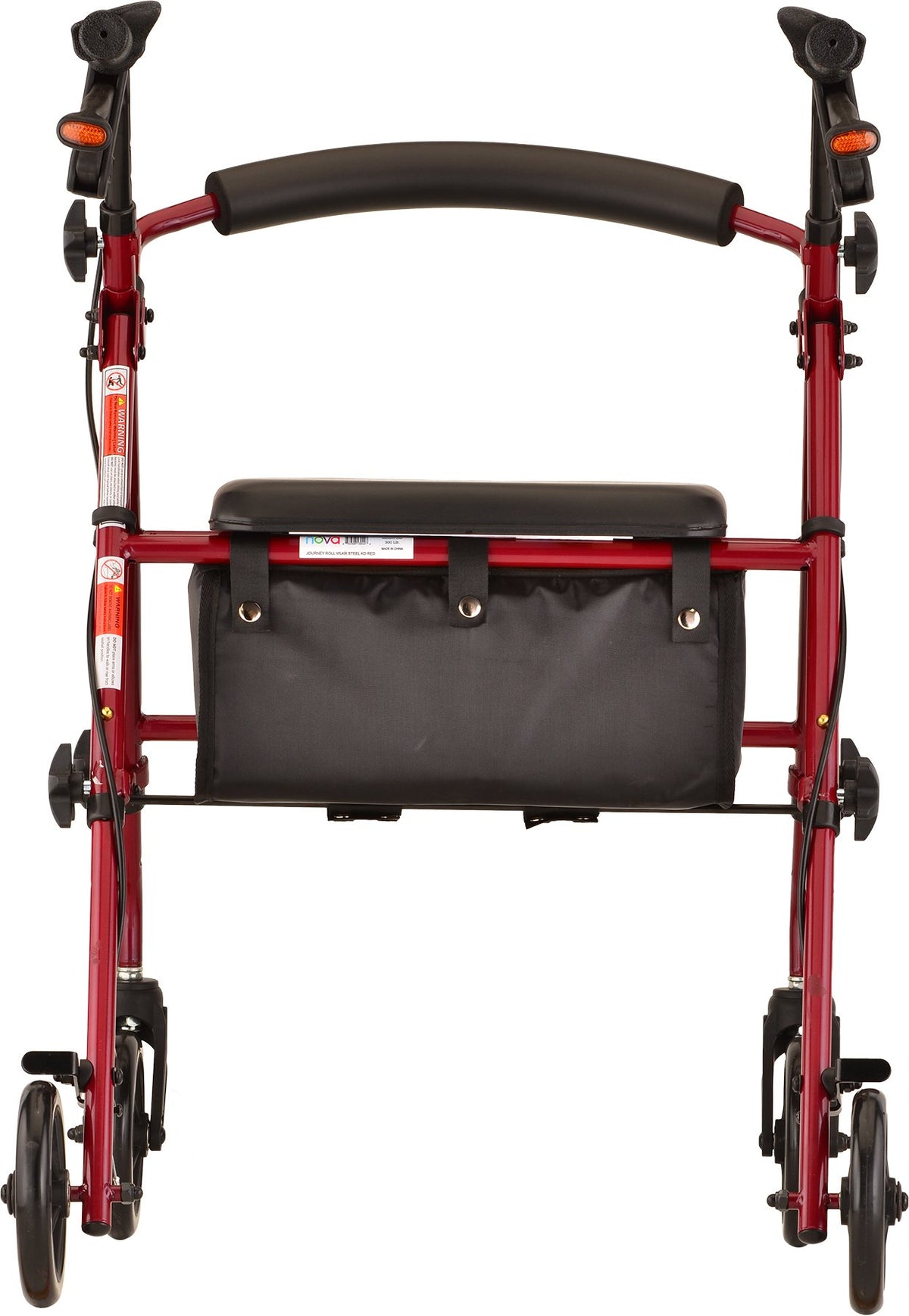 Red Steel Rollator Walker F714