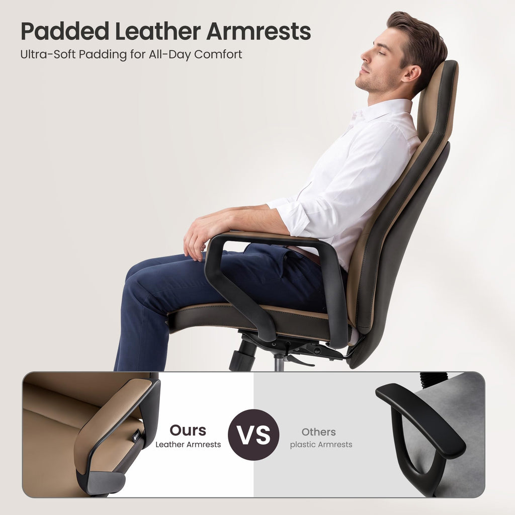Brown Leather Executive Office Chair K2720