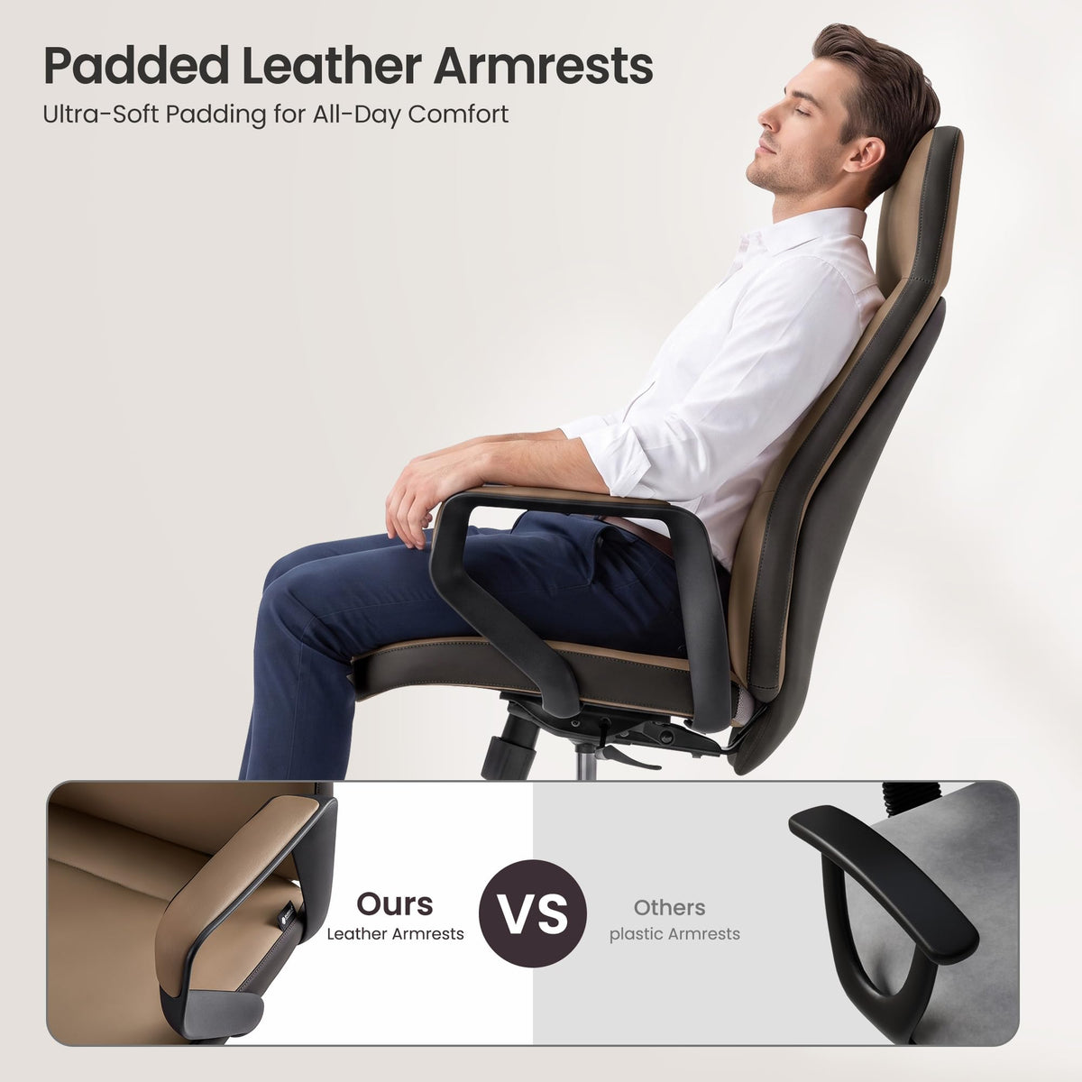 Brown Leather Executive Office Chair K2720