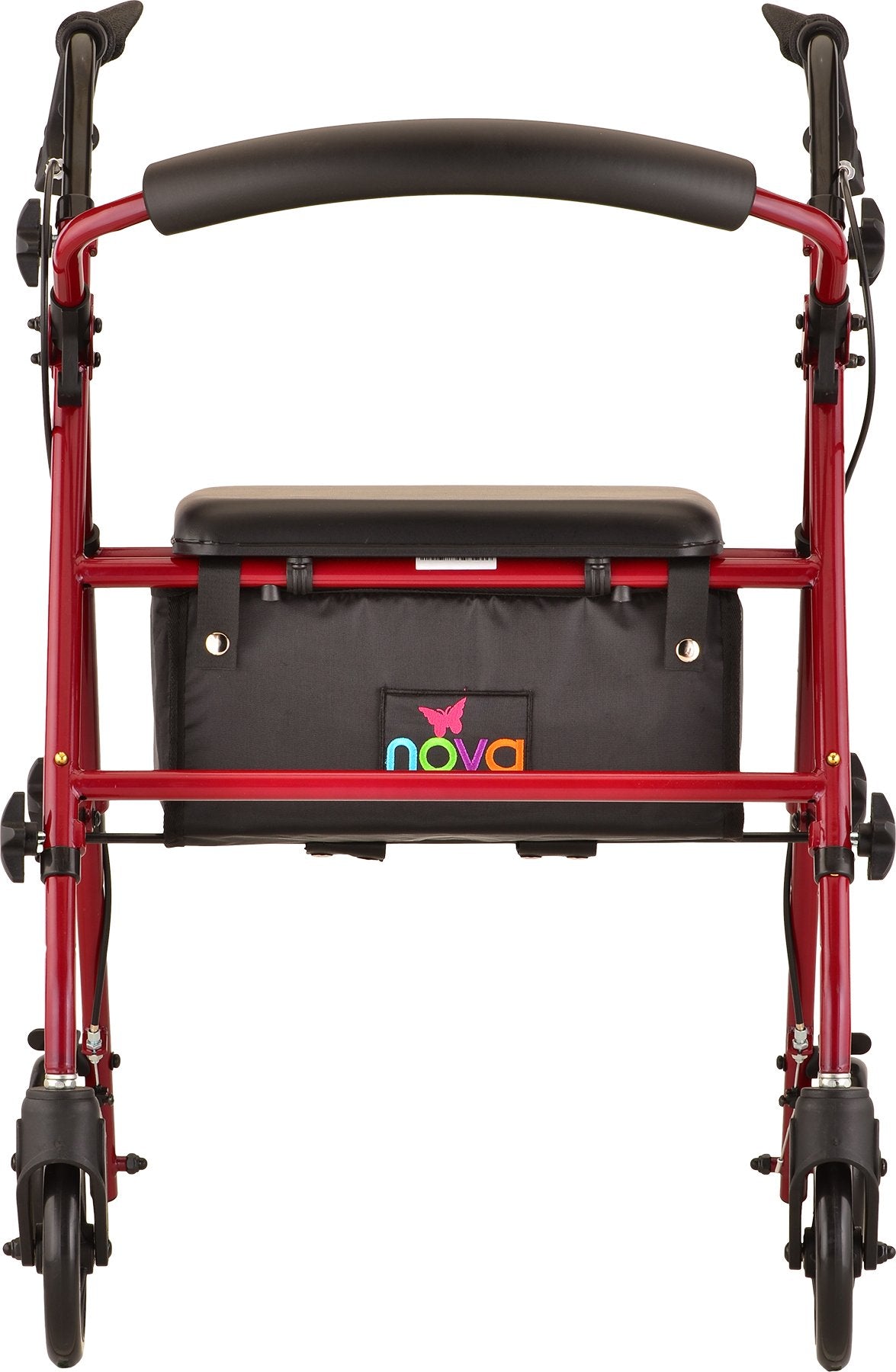 Red Steel Rollator Walker F714