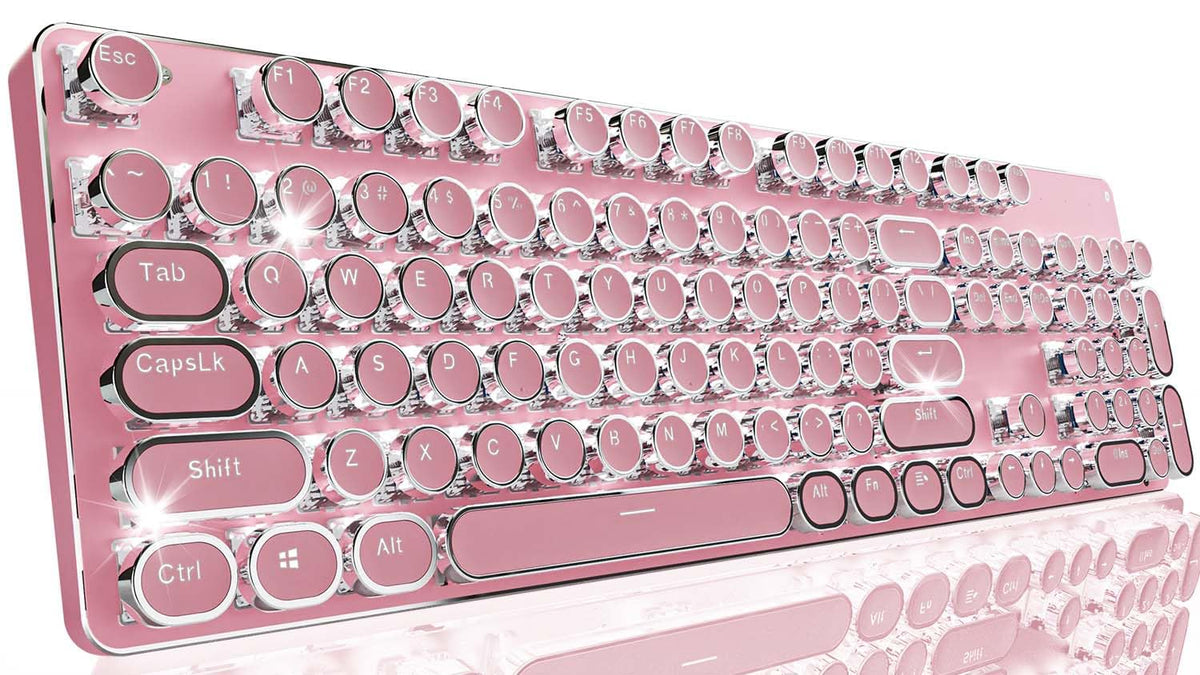 Pink Wireless Mechanical Keyboard H4670