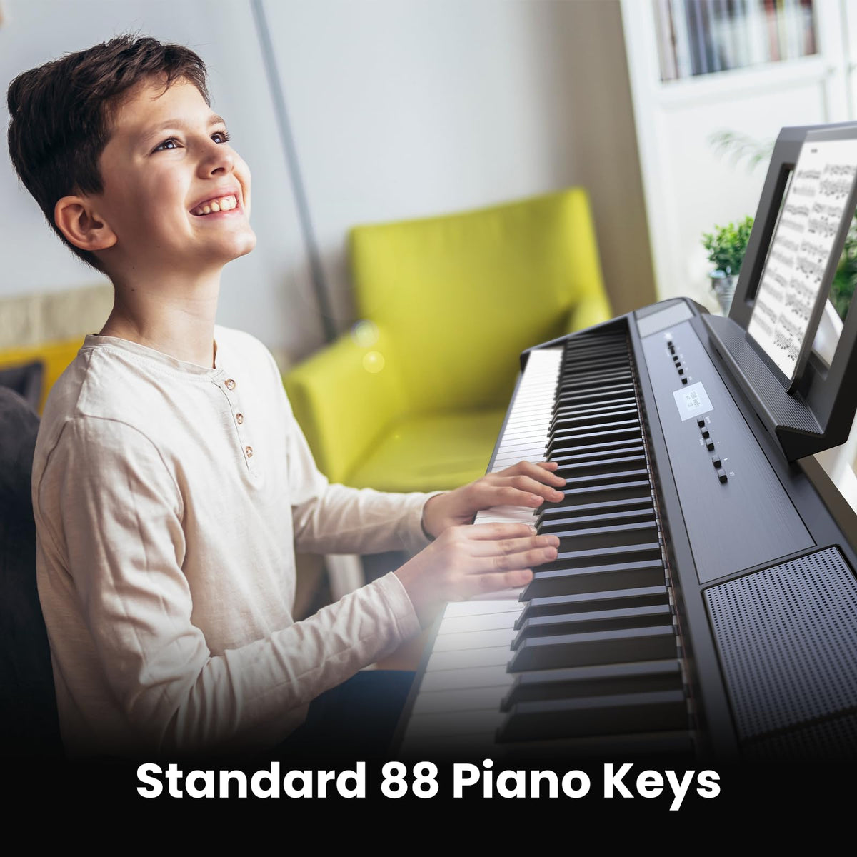 88 Keys Weighted Hammer Portable Electric Keyboard Piano with Stand E65712
