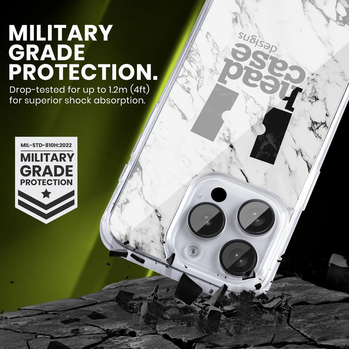 Black Crest Marble Gel Case Compatible with Apple iPhone 12 Mini V15689