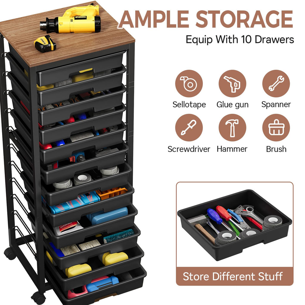 Rolling Cart with 12 Drawers L14453