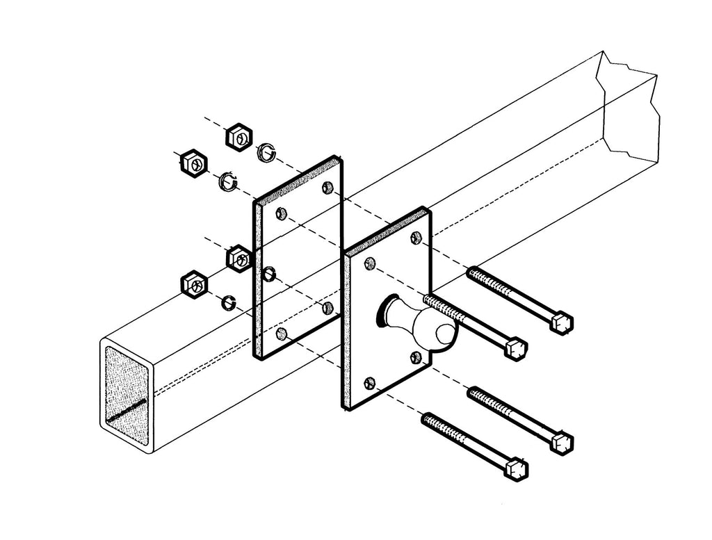 Heavy-Duty Powder-Coated Steel Sway Control Adapter H47851