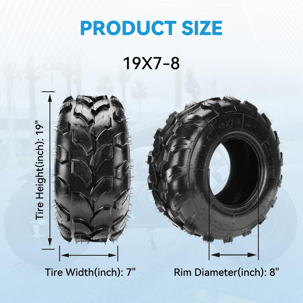 19x7-8 Tubeless Tire X104