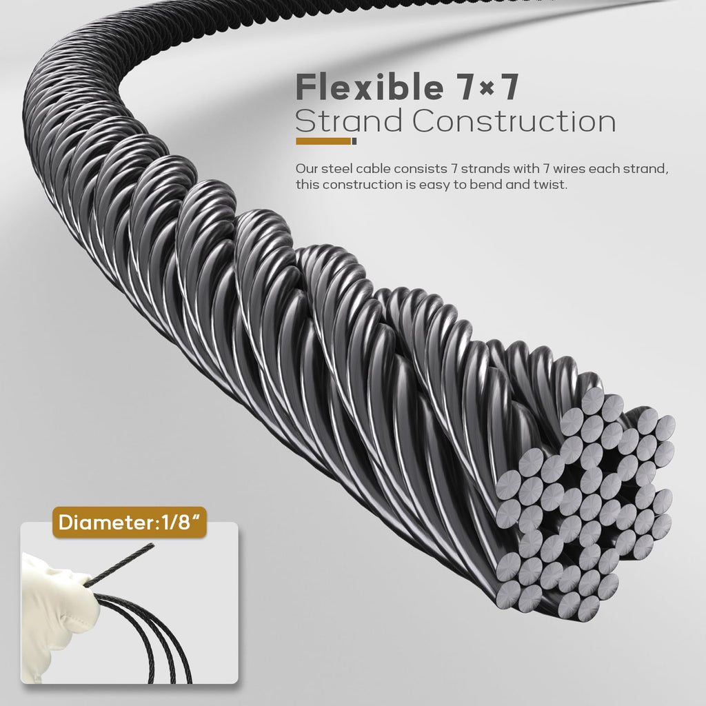 Black Stainless Steel Cable N5132
