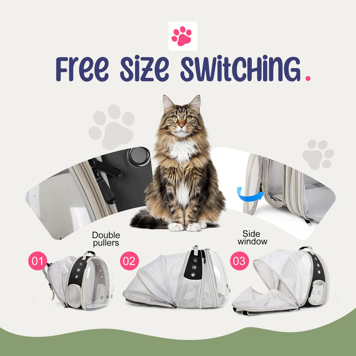 Large Cat Backpack Carrier O892581