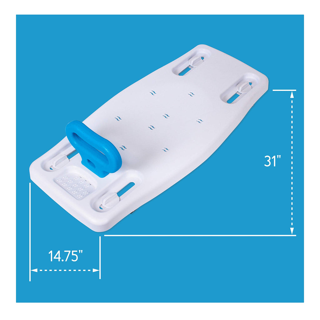 Portable Shower Bench with Adjustable Width and 300 Pound Weight Capacity I775
