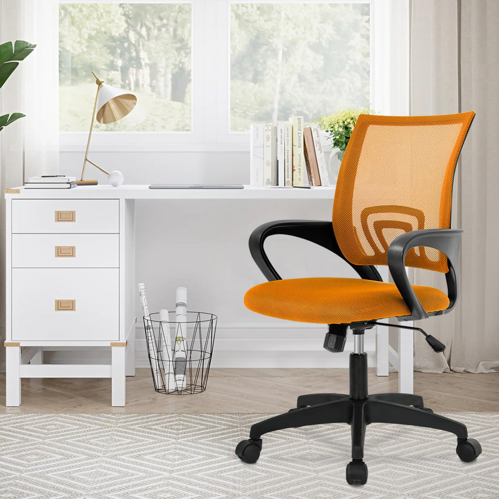 Orange Mesh Ergonomic Office Chair with Lumbar Support R3409