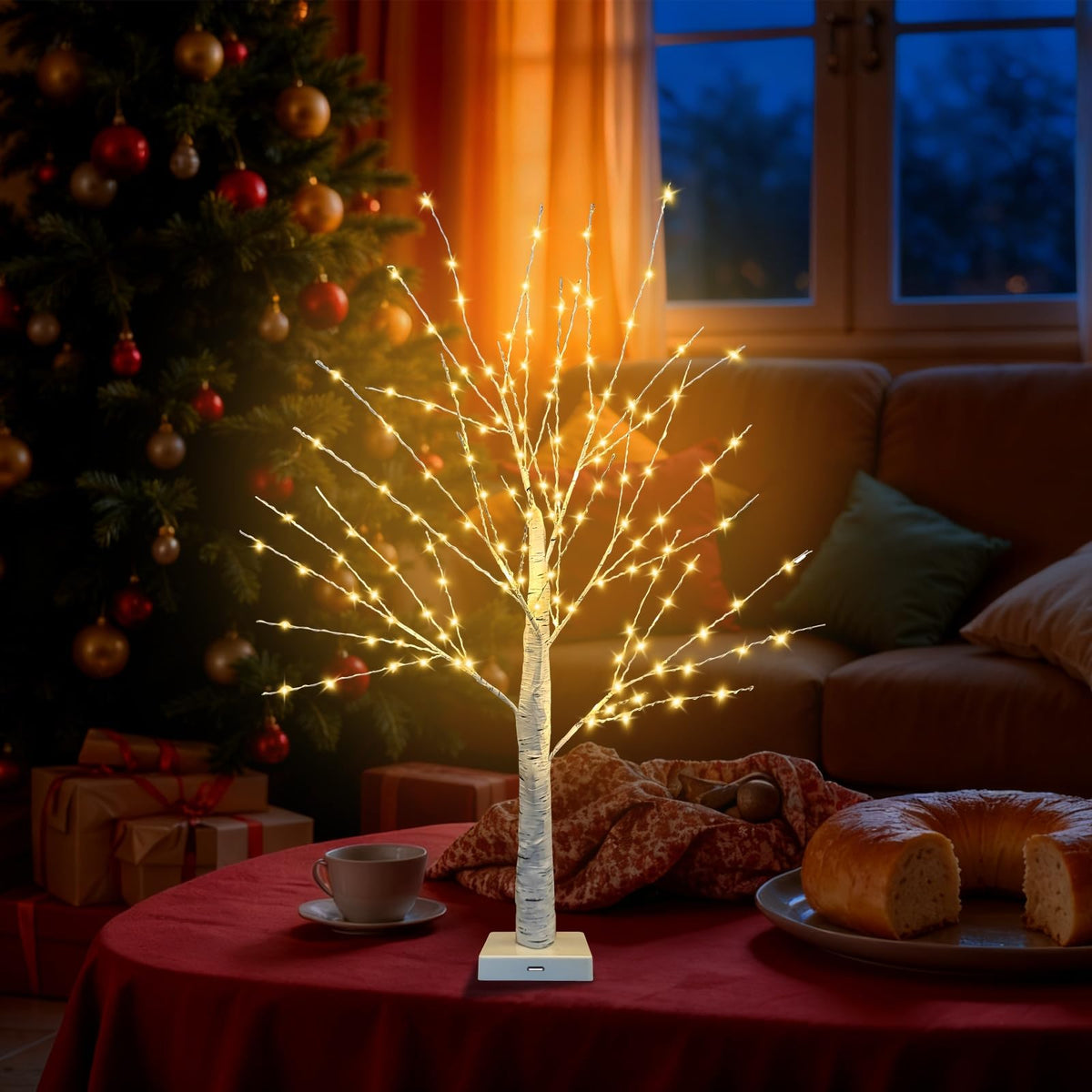 24 Inch LED Birch Tree 2 Pack U30507