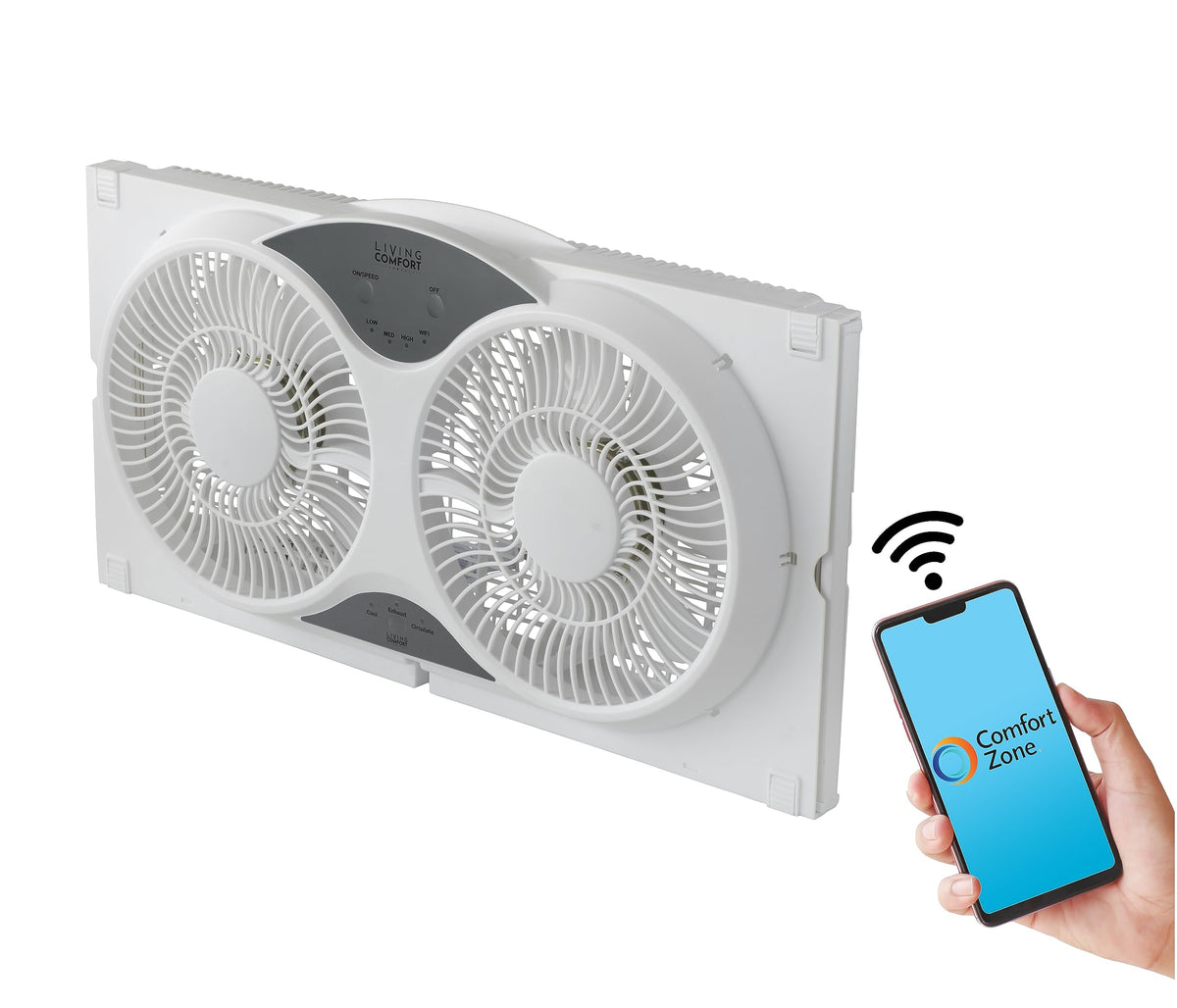 9-Inch Smart WiFi Twin Window Fan with App & Voice Control L155