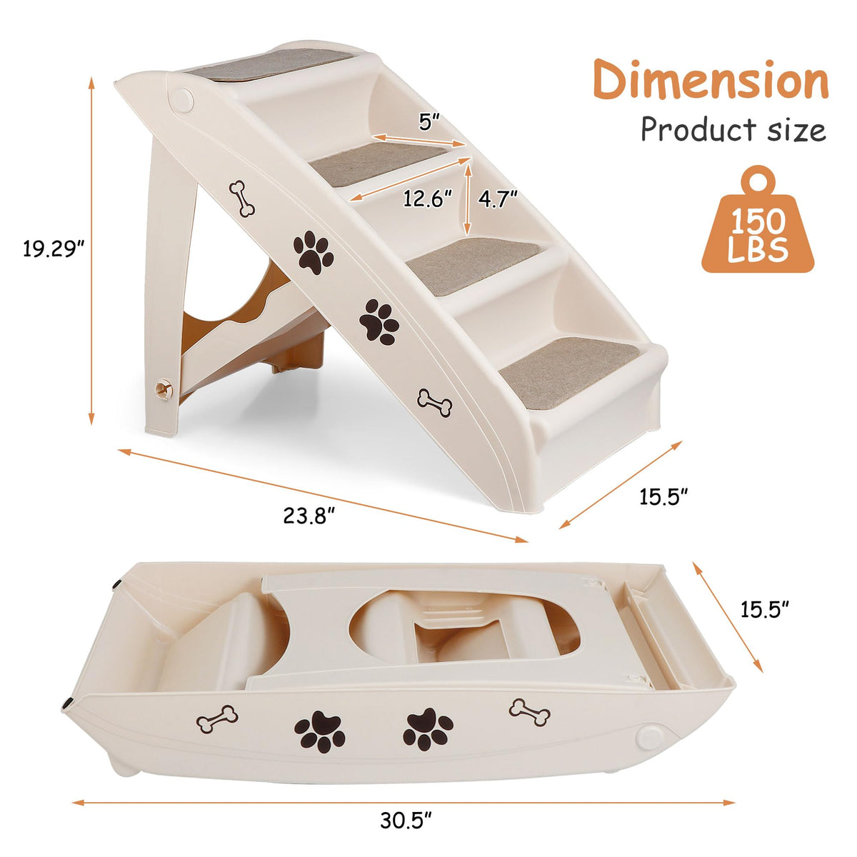4-Step Non-Slip Dog Stairs M39199