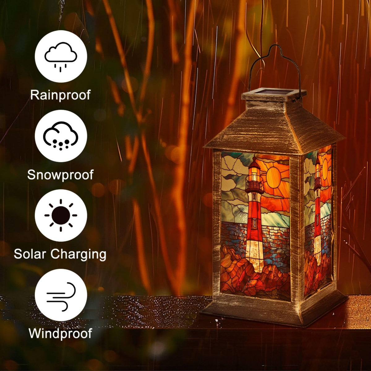 Solar Powered Waterproof Hanging Lantern R351