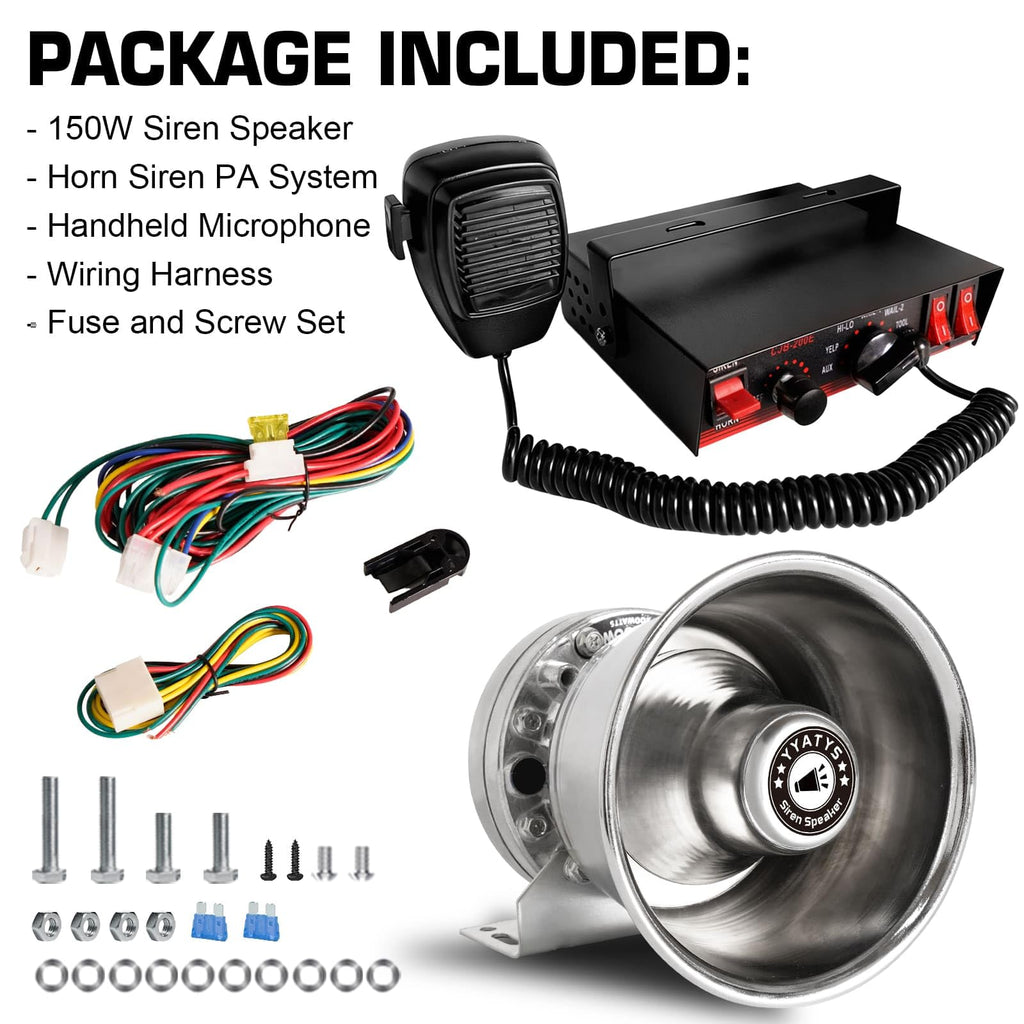 200W IP67 Waterproof Emergency Siren with Mic & Speaker K263