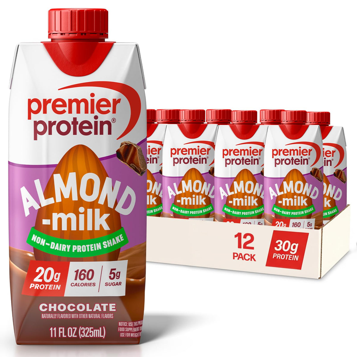 Chocolate Almondmilk Protein Shake 20g Protein 12 Pack B670642
