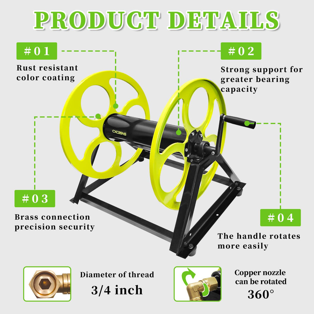 Wall Mount Garden Hose Reel 400FT Q300022