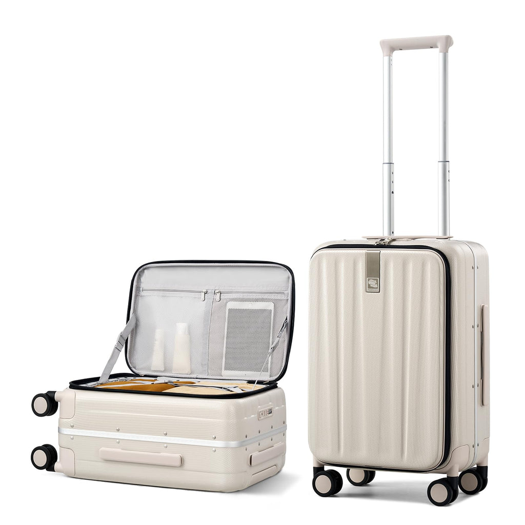 20 Inch Carry On Luggage with Wheels PC Hard Shell Suitcase E55684