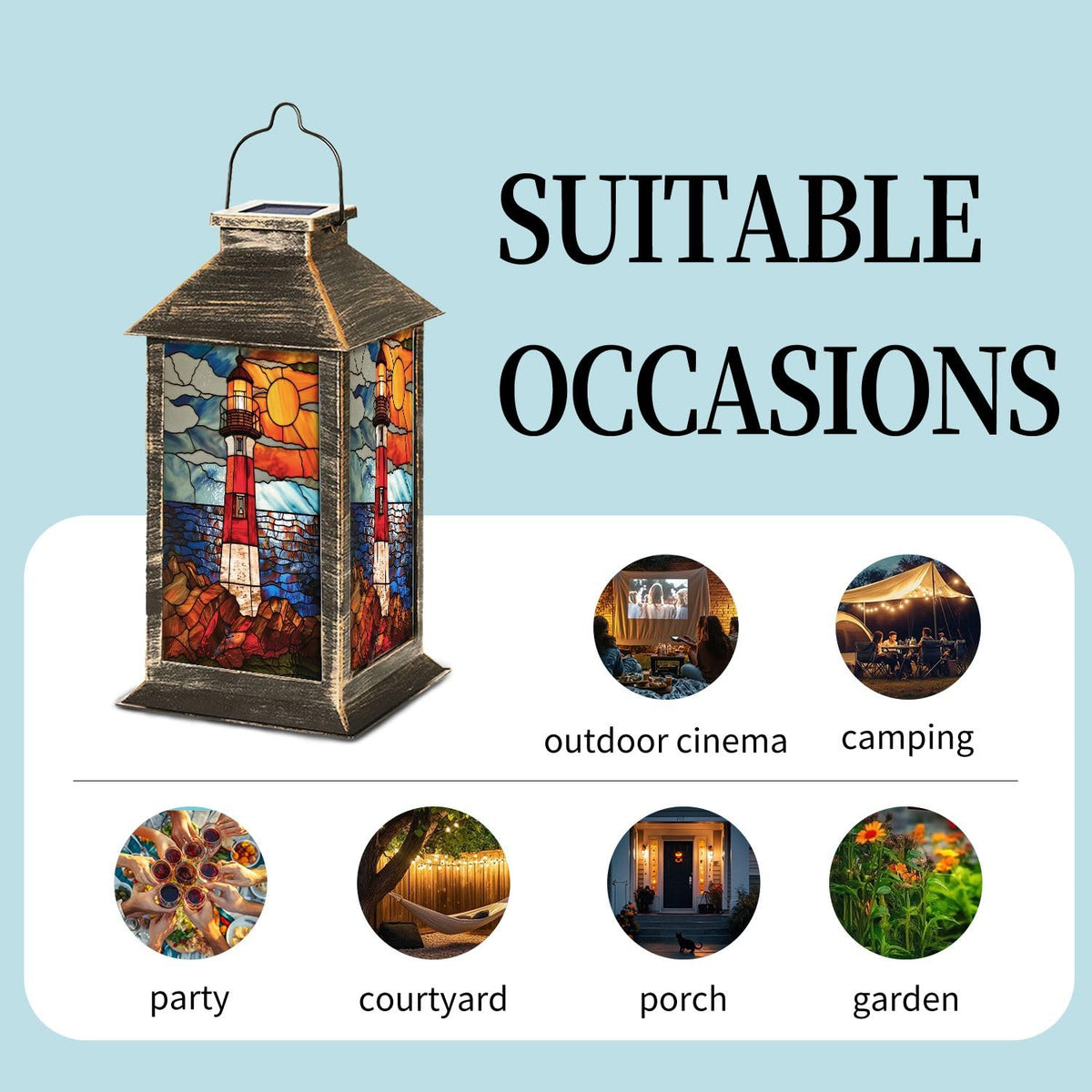 Solar Powered Waterproof Hanging Lantern R351