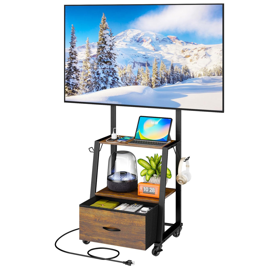 Rolling TV Stand on Wheels for 32-55 Inch TVs E228