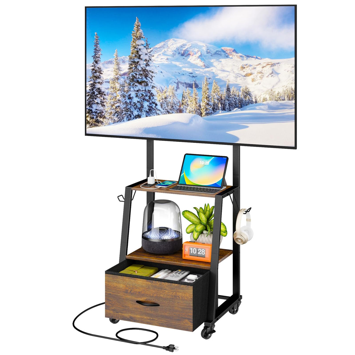 Rolling TV Stand on Wheels for 32-55 Inch TVs E228