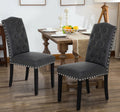 Black Faux Leather Dining Chairs Set of 2 C115