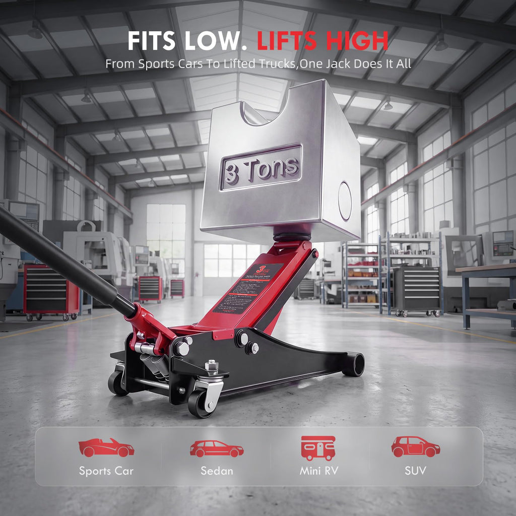 3 Ton Low Profile Hydraulic Floor Jack E98356